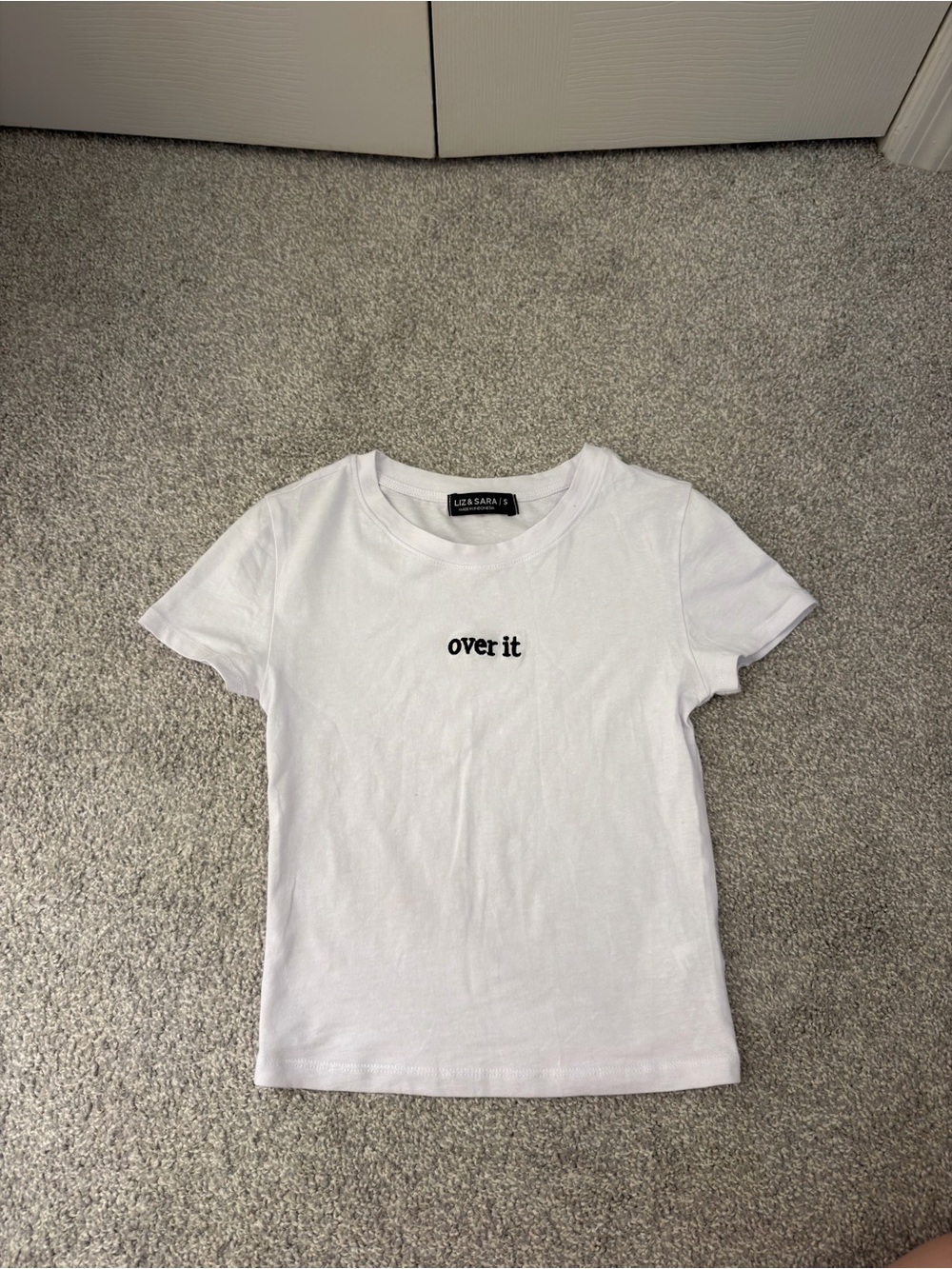 White 'Over It' Tee